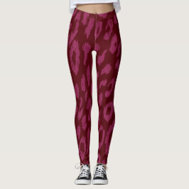 Leggings Modern hot pink dark red