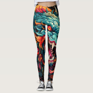 Leggings Modern Oriental Dragon Majesty