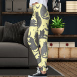 Leggings Modern Pet Lover Cream And Grey Kitten Cat Pattern<br><div class="desc">Show off your cat love with our customizable Cream and Grey Kitten Leggings! Crafted from buttery-soft fabric,  it's ideal for workouts or lounging. You can personalize (optional) it with your design.</div>