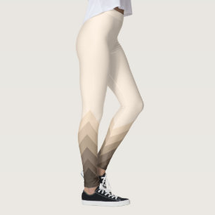 Leggings Modern Taupe Ombre Chevrons