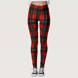 Leggings Modern Wallace Red Scottish Tartan Plaid Pattern