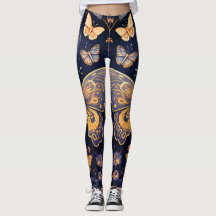 Moderna mariposa de oro azul púrpura Art Deco