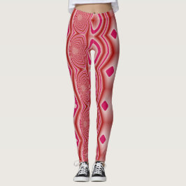Leggings Moderna moda de color rojo "Ratti_Creative_Arts"