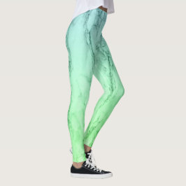 Leggings Moderna, sencilla y oscura menta azul pastel verde