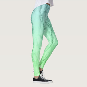 Leggings Moderna, sencilla y oscura menta azul pastel verde