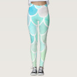 Leggings Moderna y colorida estampación de la sirena verde<br><div class="desc">Moderna y colorida estampación de la sirena verde sin costura</div>