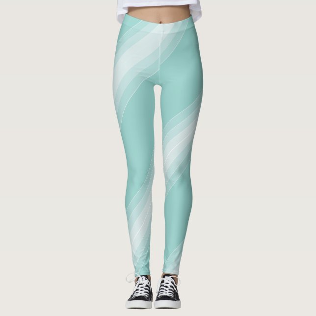 Leggings Moderna y elegante plantilla de estilo verde blanc (Anverso)