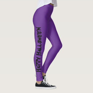 Leggings Moderna y simple tipografía fantasmal Feliz Hallow