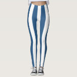 Leggings Modernas cintas de rayas verde azuladas y blancas<br><div class="desc">Moderna jerga azul verde azulada y blanca de rayas.</div>
