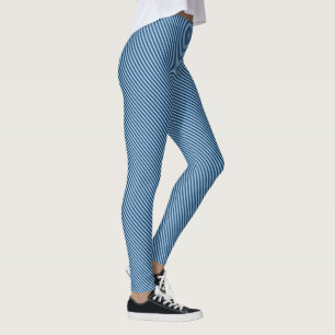 Leggings Modernas rayas azules de la Marina de Moda de moda