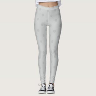 Leggings Modernas y modernas garras de puntos de polka gris