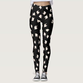 Leggings moderno abstracto en blanco y negro