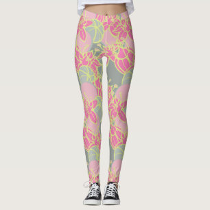 Leggings Moderno Bud & Flower Patrón audaz Atlentado