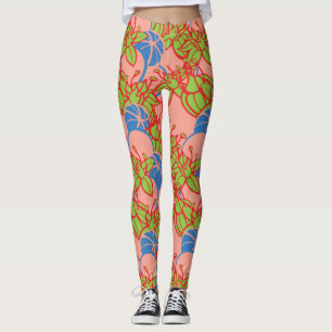 Leggings Moderno Bud & Flower Patrón audaz Atlentado