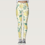 Leggings Moderno cítricos limón amarillo veraniego personal<br><div class="desc">Moderno cítricos limón amarillo veraniego personalizado</div>