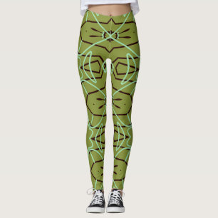 Leggings Moderno color verde puro "Ratti_Creative_Arts"
