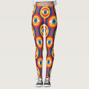 Leggings Moderno de mediados de siglo: geométrico abstracto