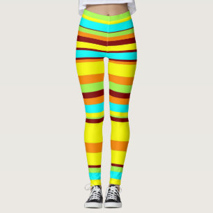 Leggings Moderno De Mediados Del Siglo Stripe Stretch Pants