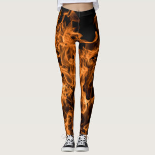 Leggings Moderno de moda abstracto en las llamas del fuego