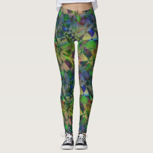 Leggings Moderno degradado futurista de tonos claros y roto