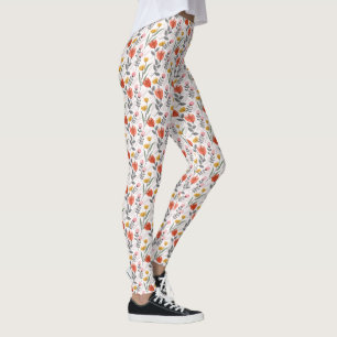 Leggings Moderno dibujo de mano - Piernas de tulipanes