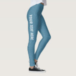 Leggings Moderno Elegante Añadir imagen Nombre de texto Muj<br><div class="desc">Personalizado Añadir Su Nombre De Texto Imagen Logo Moderno Elegante Plantilla Piernas Azules.</div>