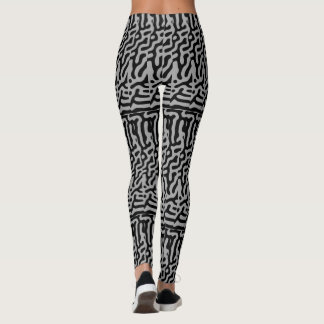 Leggings Moderno  Elegante Gris y Negro Clásico 