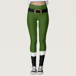 Leggings Moderno Elf Santa Costume Navidades graciosos