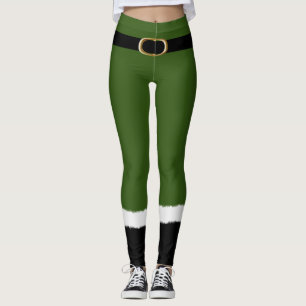 Leggings Moderno Elf Santa Costume Navidades graciosos