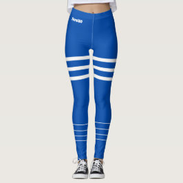 Leggings Moderno entrenamiento monogramado en blanco azul