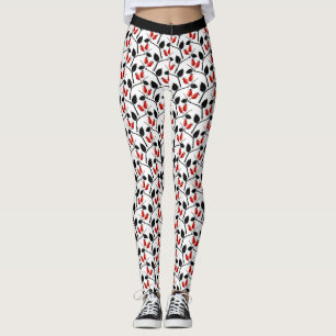 Leggings Moderno estilo Rojo Rosa Negro Patrón de cadera Yo