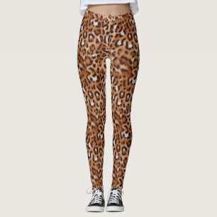 Leggings Moderno, Feroz, Leopardo Marrón, Blanco y Negro