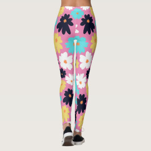 Leggings Moderno Floral Chic Rosa 