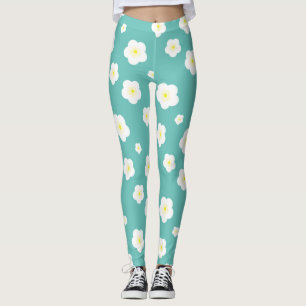 Leggings Moderno gradiente de flores de margarita de primav