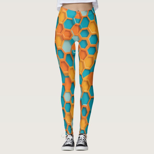 Leggings Moderno hexagonal (Anverso)