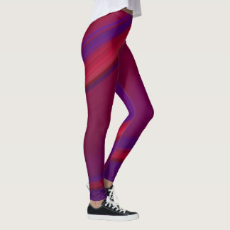 Leggings Moderno Minimalista Abstracto Remolino Rojo Púrpur
