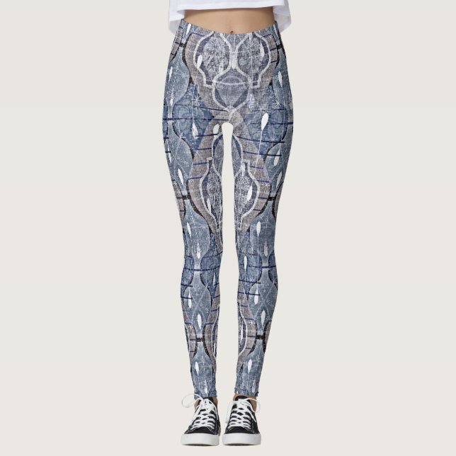 Leggings Moderno Ogeo Atómico Gris Moderno Contemporáneo (Anverso)