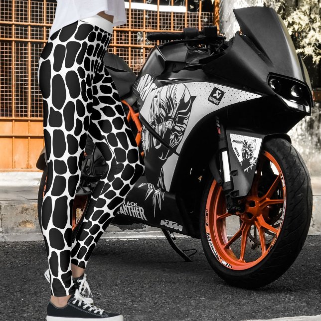 Leggings Moderno Patrón de Piedra Blanca Negro Blanco Gimna (Subido por el creador)