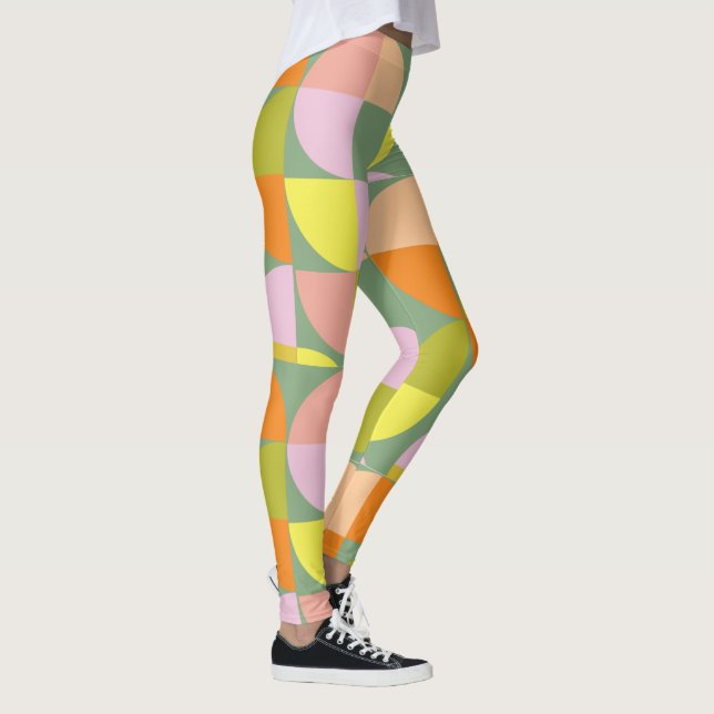 Leggings Moderno Siglo de Mediano Brillante Y Colorido Geom (Derecha)