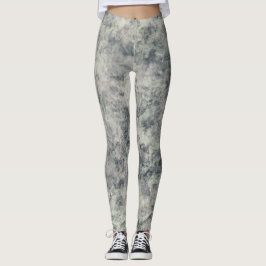 Leggings Moderno Verde Lavanda Gris Salvia Texturizado Abst