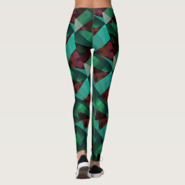 Leggings Moderno -Verde-Marrón-Muy Agradable
