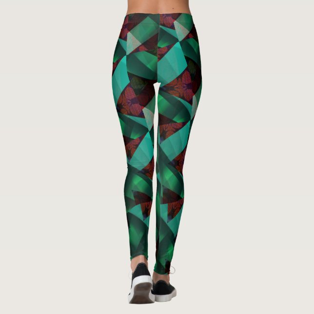 Leggings Moderno -Verde-Marrón-Muy Agradable (Reverso)