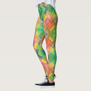Leggings Moderno y elegante cuadrado Triángulos Patrón de