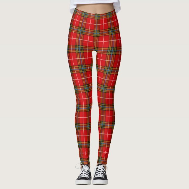 Leggings Moderno y elegante Red Plaid (Anverso)