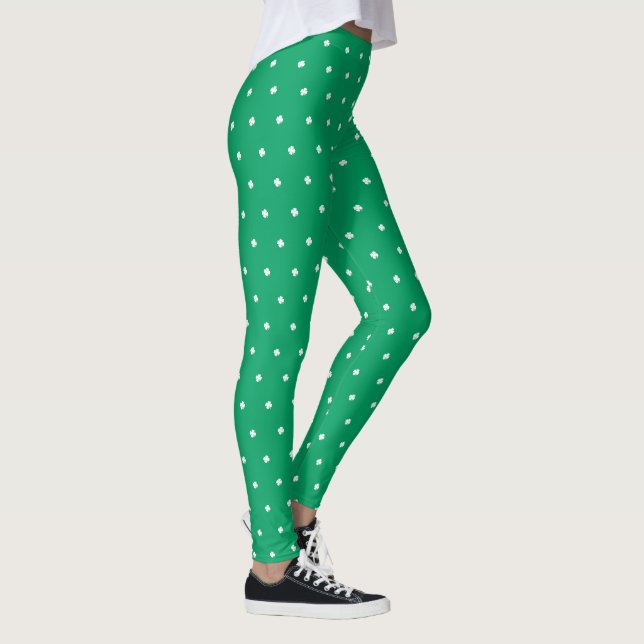 Leggings Moderno y elegante Shamrock Green Clover (Derecha)