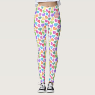 Leggings Moderno y vibrante corazón del doodle arcoiris mon