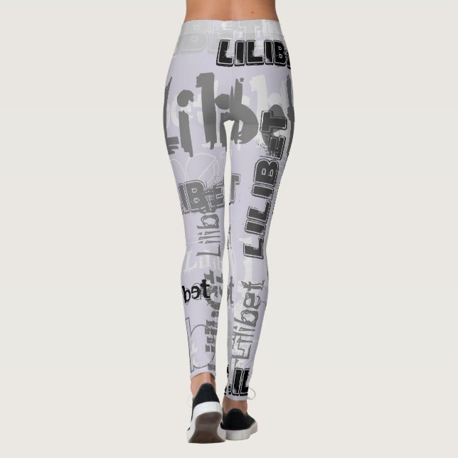 Leggings Modernos Chicas de Wordcloud (Reverso)