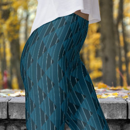 Leggings Modish Dark Blue Pattern