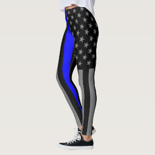 Leggings Modo gráfico de bandera estadounidense delgada de