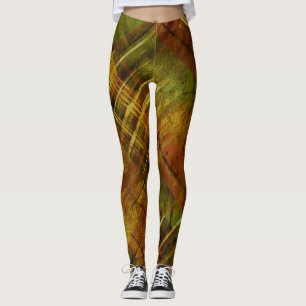 Leggings Molestias Tartán Check Brown Green Mix